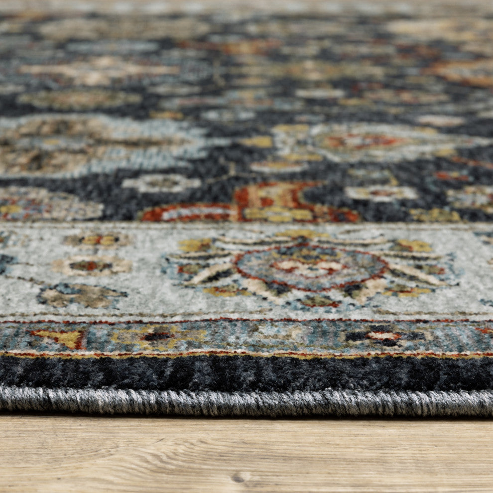 Augustus Medallions Indoor Area Rug, Blue, 2'x3'