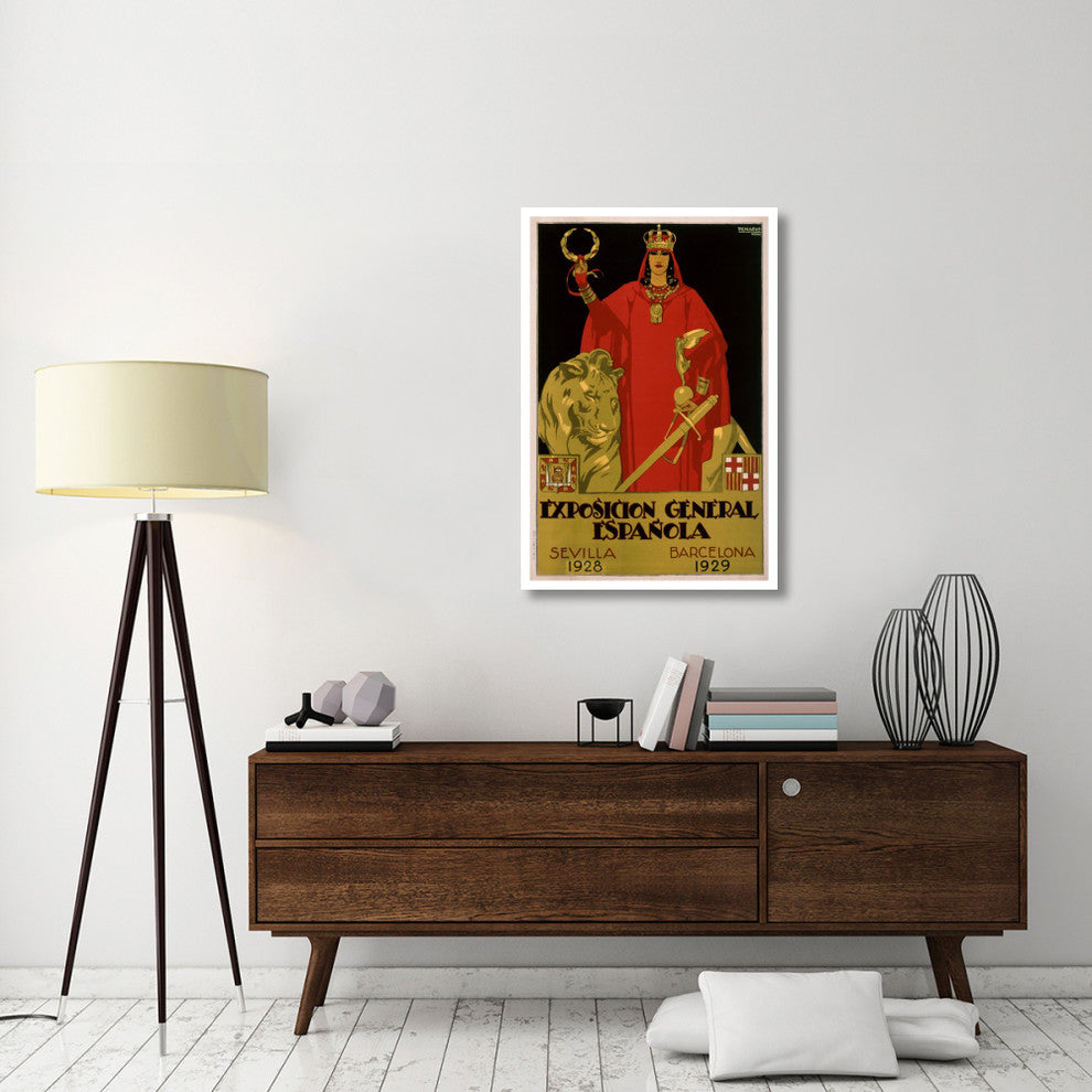 "Exposicion General EpaÃ±ola" Print by Francisco Hohenleiter De Castro, 28"x42"