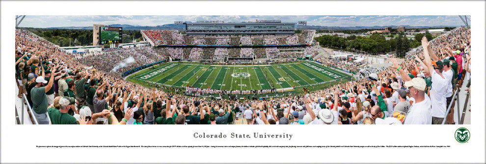 Colorado State Rams Football, 50 Yard Line, Unframed