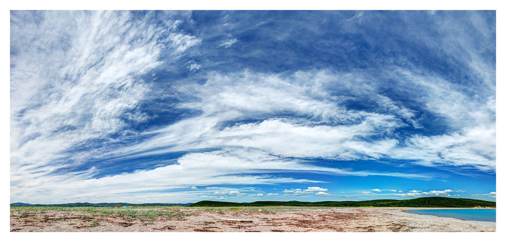 Awesome Pacific Ocean, Landscape Canvas Art Print, 60"x28"