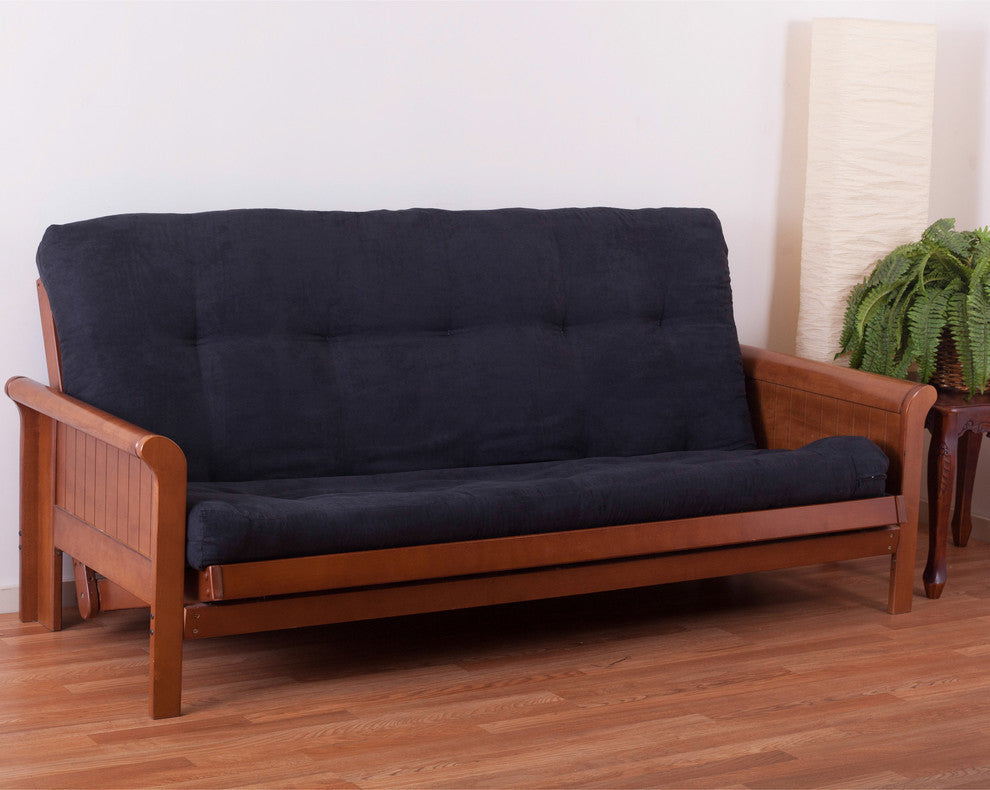 Blazing Needles Vitality 6" Microsuede Full Futon Mattress, Tangerine Dream