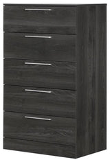 South Shore Step One Essential 5 Drawer Chest in Gray Oak