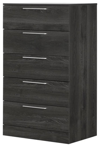 South Shore Step One Essential 5 Drawer Chest in Gray Oak