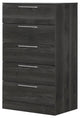South Shore Step One Essential 5 Drawer Chest in Gray Oak