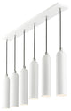Shiny White Finish Mid Century Modern, Urban, Scandinavian Linear Pendant
