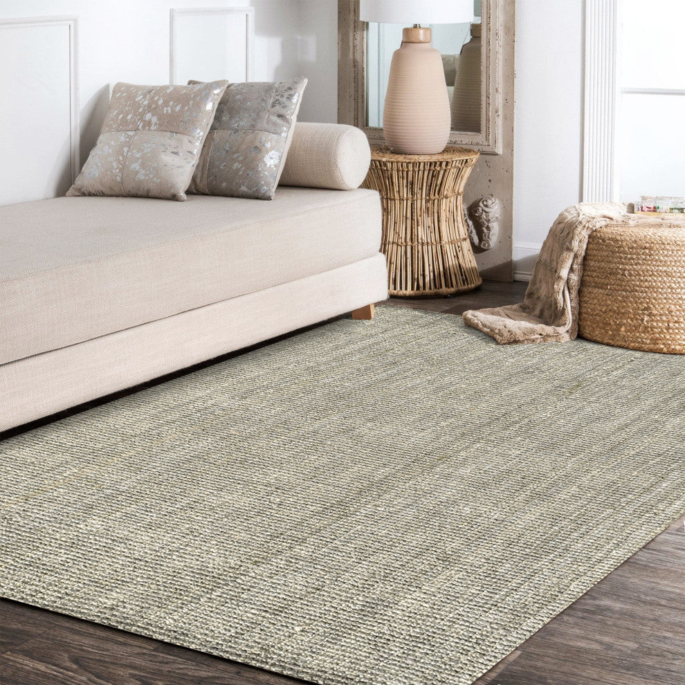 Pata Hand Woven Area Rug, Gray, 5 X 8