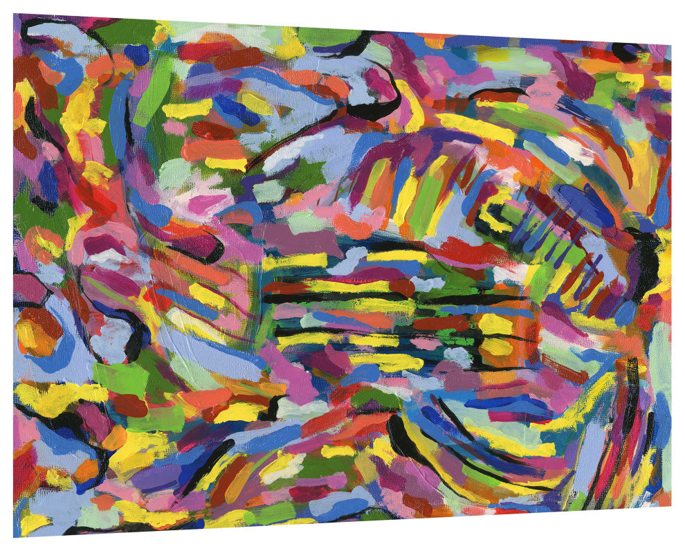 "Rules of the Rainbow II" Frameless Free Floating Tempered Glass Panel Wall Art
