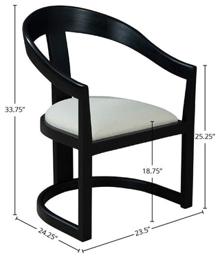 Salida Mahogany Upholstered Dining Chair, Black