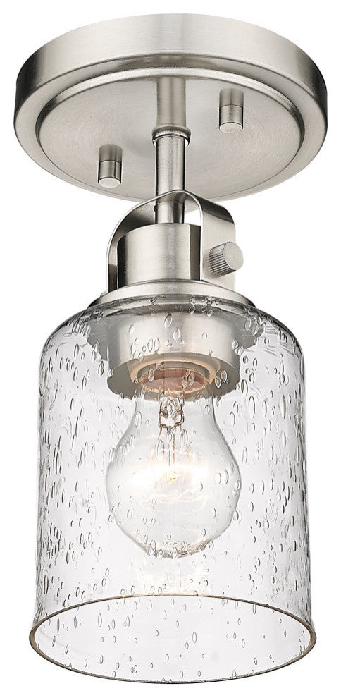 Z-LITE 340F1-BN 1 Light Flush Mount, Brushed Nickel