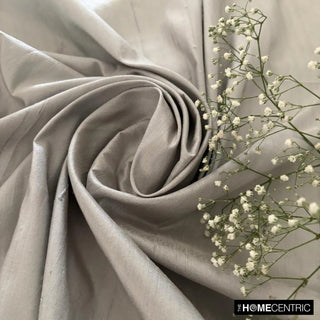 Light Gray Silk Dupioni Fabric By The Yard, 5 Yards For Curtain, Dress Wholesale