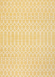 Ourika Moroccan Geometric Indoor/Outdoor Rug, Yellow/Cream, 3x5