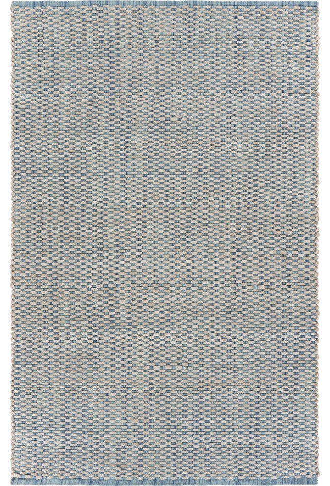 8" x 10" Blue and Beige Toned Area Rug