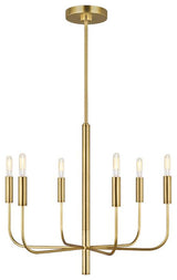 Generation Lighting, EC1006BBS, Small Chandelier, Burnished Brass