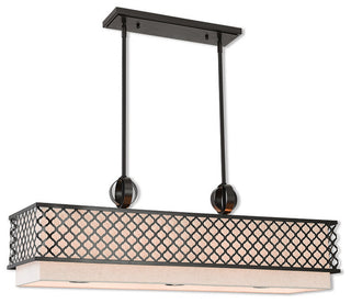 Livex Lighting Arabesque English Bronze Light Linear Chandelier