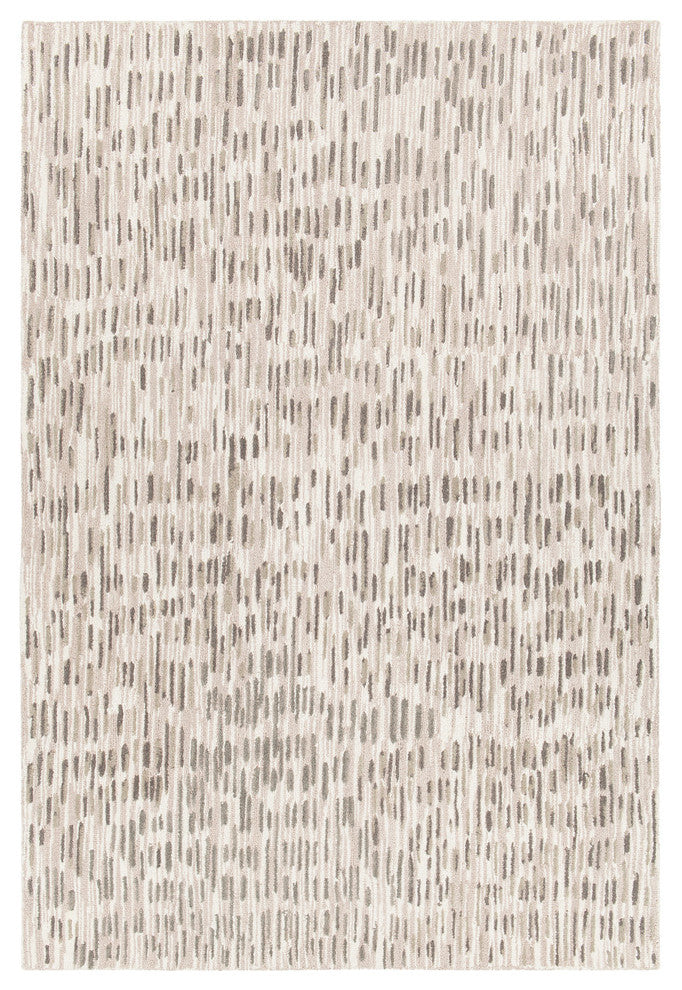 Misty Contemporary Area Rug, Beige and Charcoal, 5'x7'6"