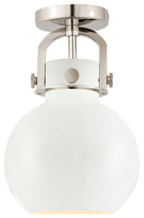 Innovations Newton Sphere 1 8" Flush Mount Polished Nickel