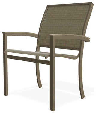 Bazza Sling Stackable Outdoor Dining Chair, Elevation Stone/Beachwood