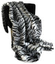 Plutus Black and White Zebra Faux Fur Throw Blanket, 96"L x 110"W Queen