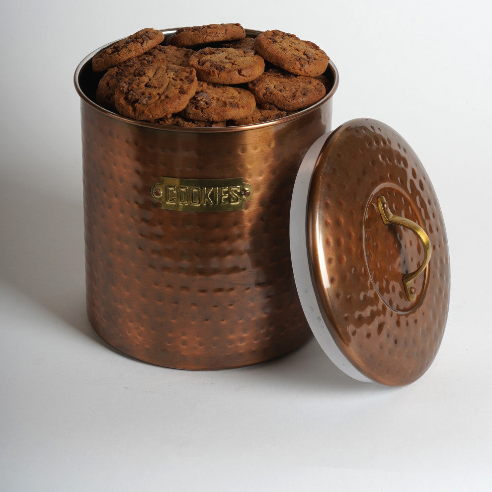 nu steel Hammered Antique Copper Cookie Jar