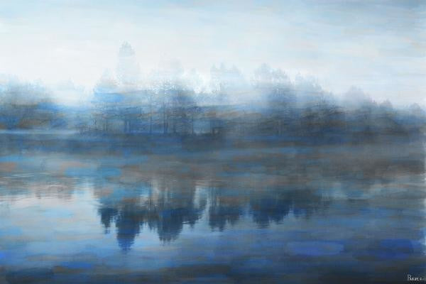 "Lake Marmont" Floater Framed Painting Print on Canvas, 30"x20"