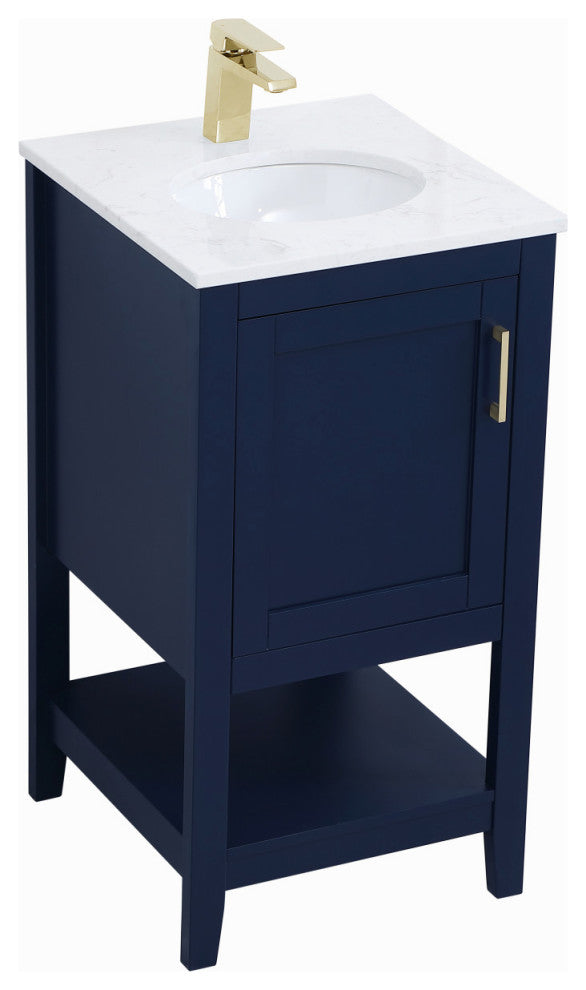 Elegant Lighting VF16018 Aubrey 18" - Blue