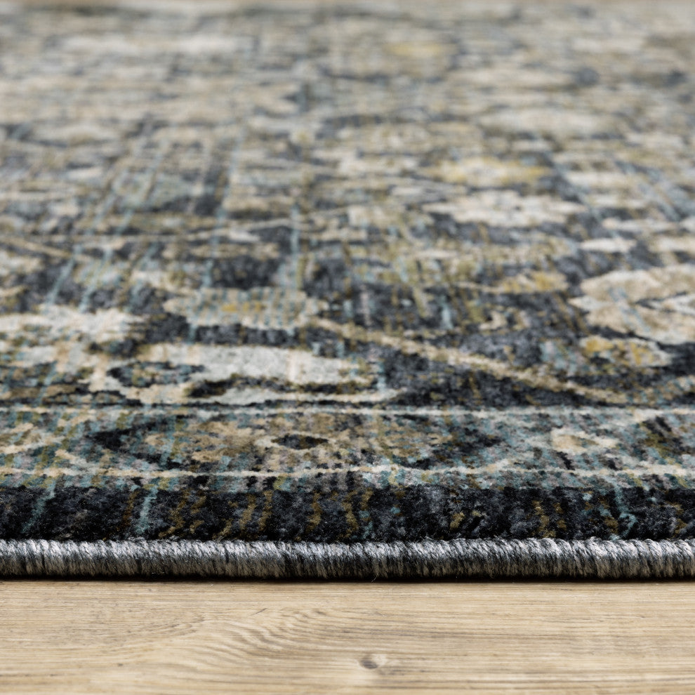 Augustus Inspirations Blue/ Light Blue Indoor Area Rug, Blue, 2'x3'