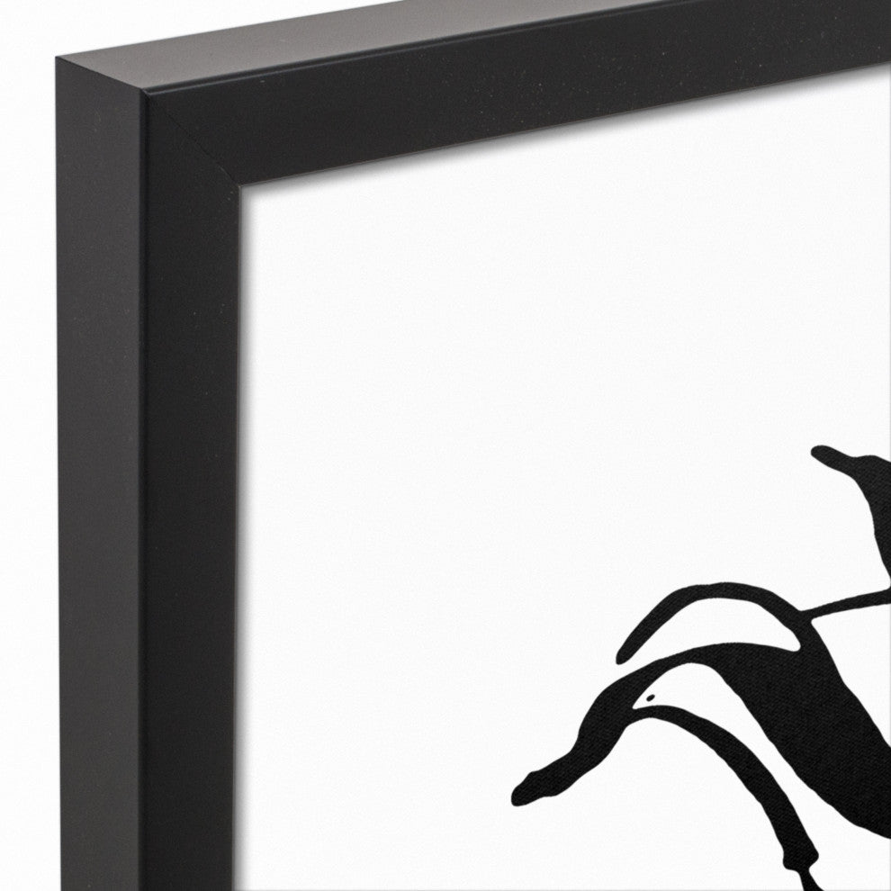 Tall Botanical I 20"x30" Black Framed Canvas