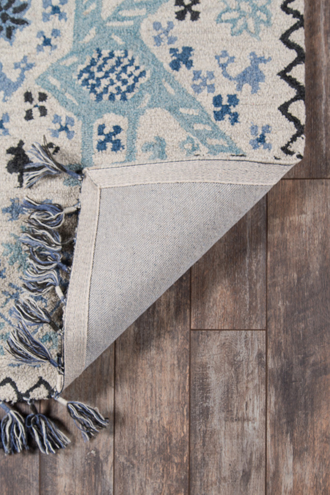 Momeni Tahoe Wool Hand Tufted Blue Runner 2'3"x8'
