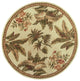 KAS Sparta 3133 Ivory Tropical Oasis Area Rug, 7'6" Round