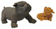 Set of 2 Small Ceramic Animal Figure Display Art Hws2343