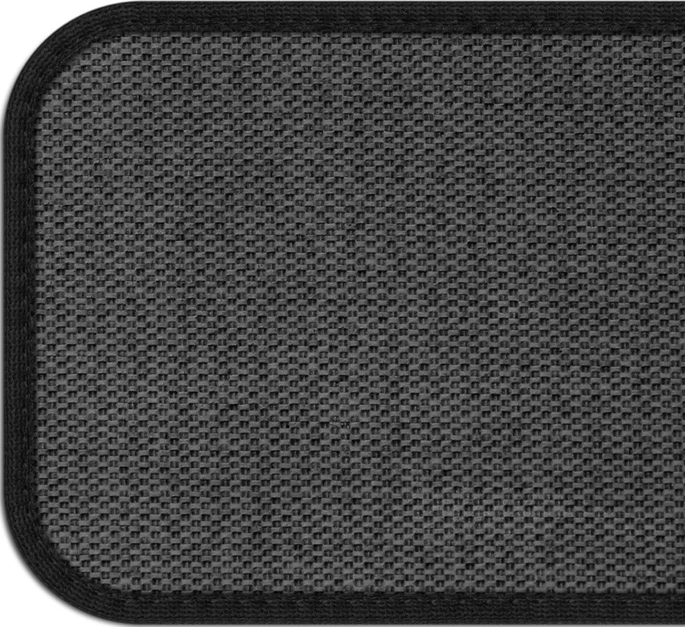 Set of 15 Skid-Resistant Carpet Stair Treads Black, 9"x36"