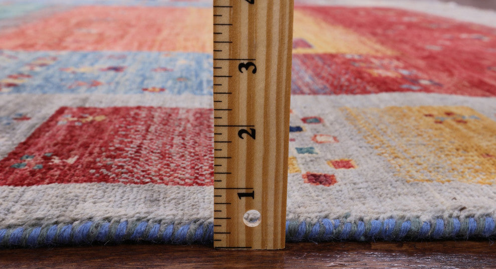 Handmade Tribal Persian Gabbeh Wool Rug 5' 8" X 7' 10" Q6418