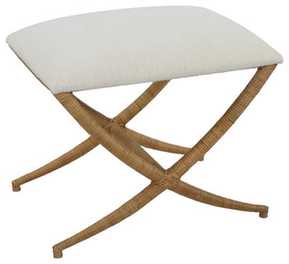 Uttermost Expedition White Fabric Small Bench