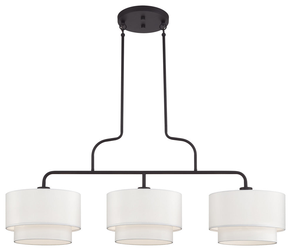 Manorwood 3 Light Bronze Extra Large Linear Chandelier