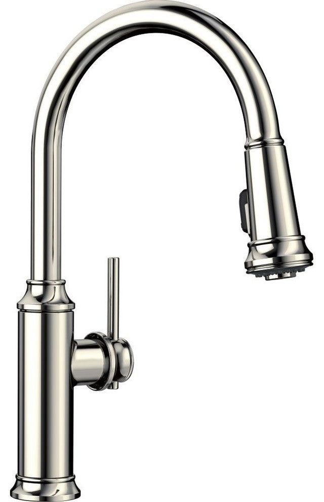 Blanco 442502 Empressa 1-Handle Pull-Down Kitchen Faucet, Polished Nickel