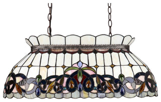 Serenity Victorian-Style 3-Light Island Pendant 28" Wide