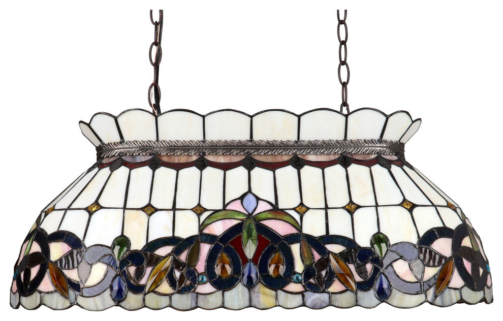Serenity Victorian-Style 3-Light Island Pendant 28" Wide