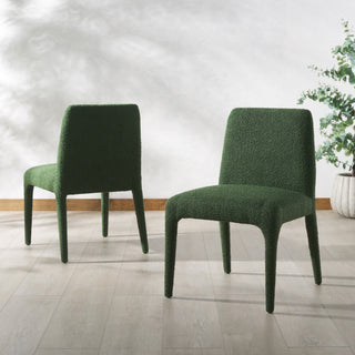 Safavieh Couture Derrick Boucle Dining Chair, Dark Green