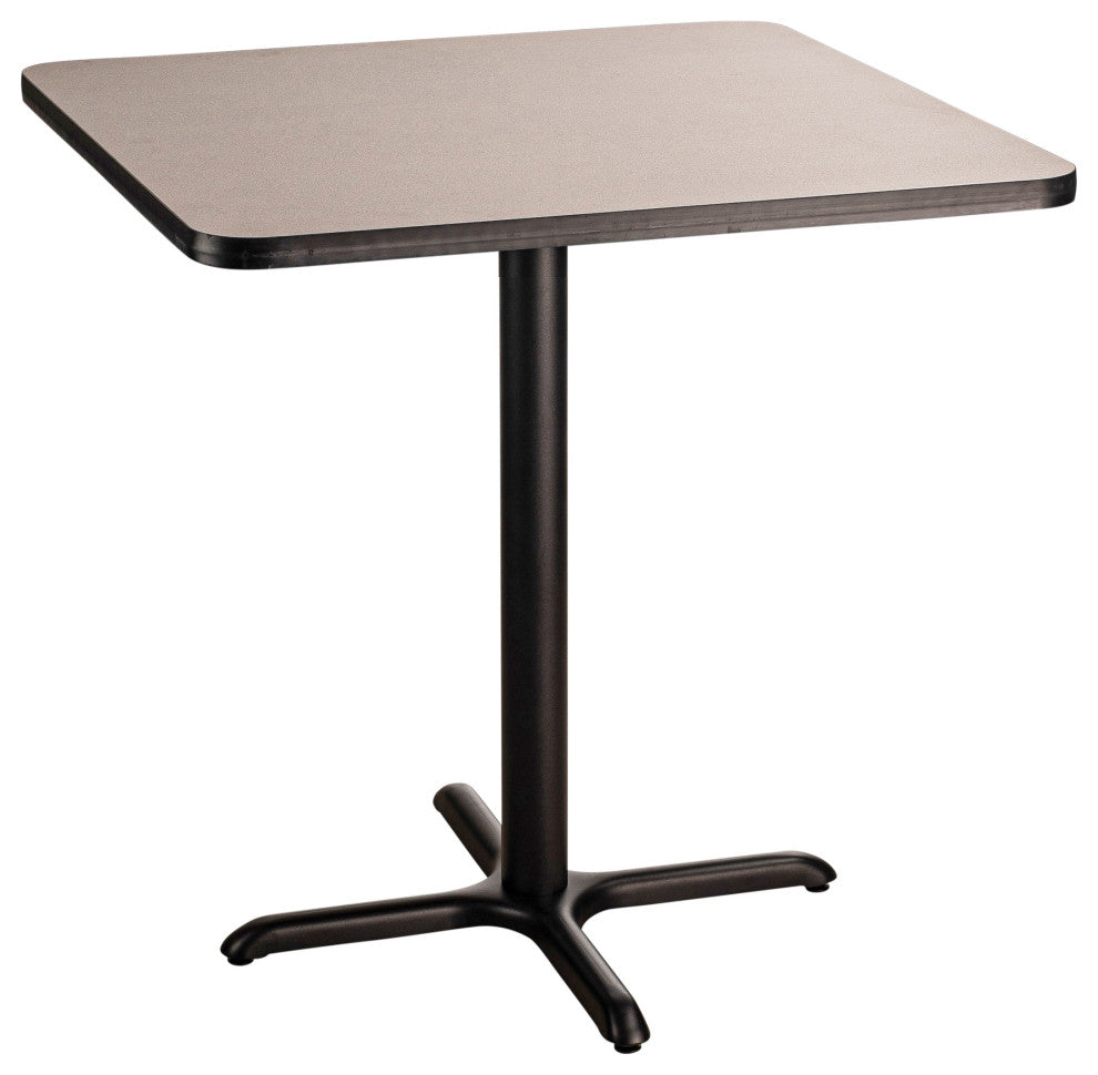 NPS Cafe Table, 36" Square, "X" Base, 36" Height, Grey Nebula