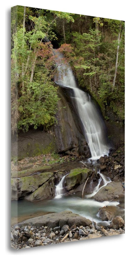 "Hokkaido Waterfall - 6" By Alan Blaustein, Giclee Print on Gallery Wrap Canvas