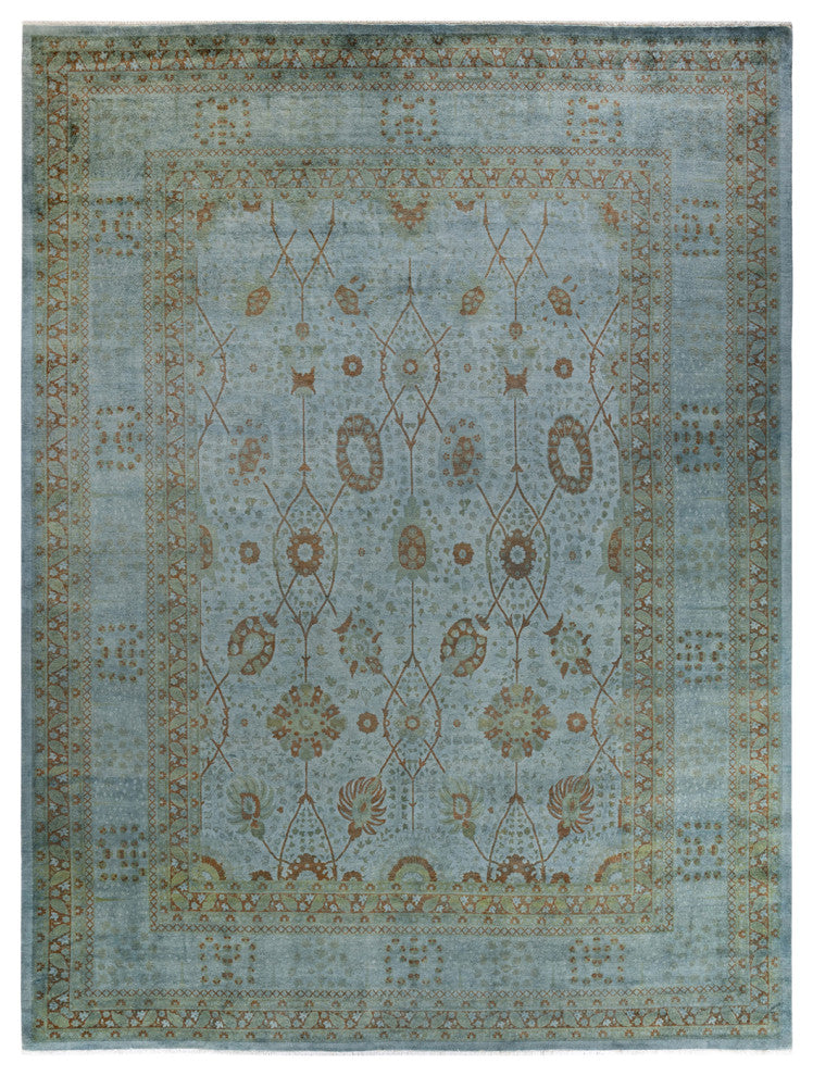Fine Vibrance, One-of-a-Kind Hand-Knotted Area Rug Gray, 9' 4" x 12' 4"