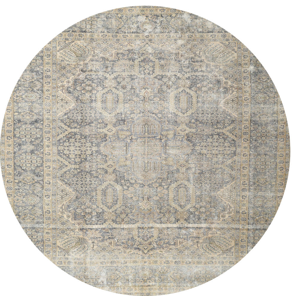 Ahgly Company Indoor Round Traditional Area Rugs, 3' Round