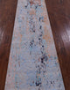 Hand Knotted Modern Wool and Silk Runner Rug 2' 7" X 14' 0" Q11824