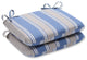 Hamilton Blue Rounded Corners Seat Cushion, Set of 2