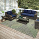 Indoor/Outdoor Sedona SN11 Moss Machine Washable 8' x 10' Rug