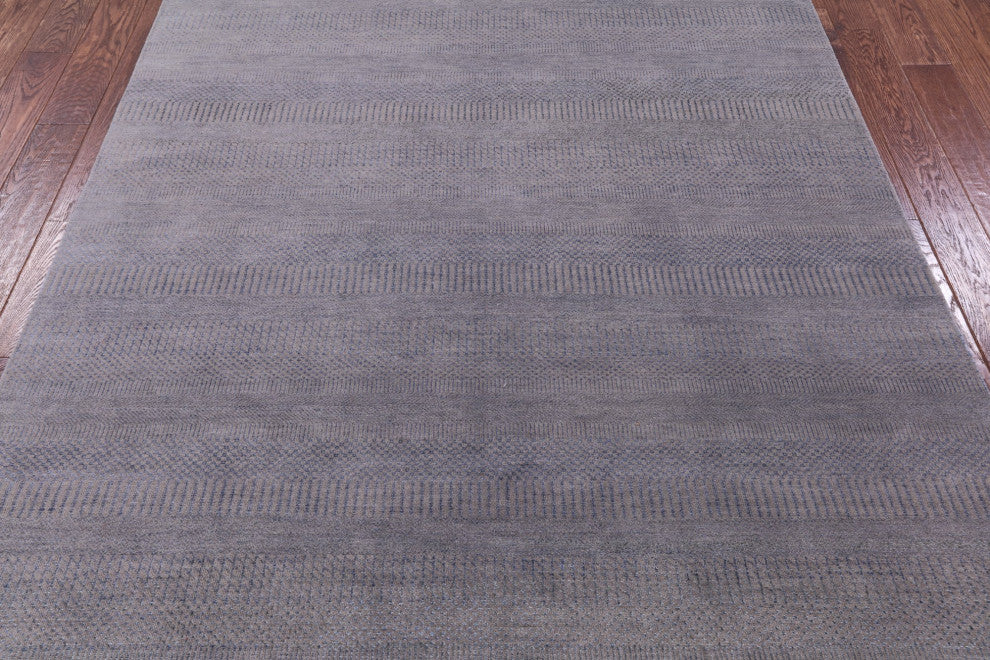 Wool and Silk Savannah Grass Hand-Knotted Rug 6' 0" X 9' 3" Q11398