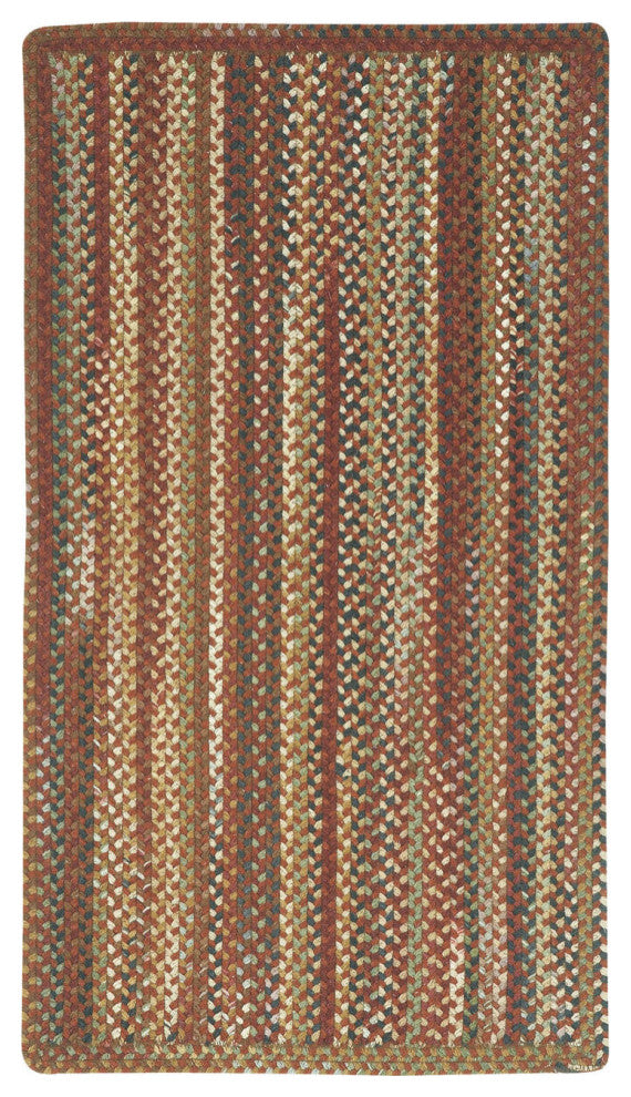 Capel Bangor Cinnamon 0070_500 Braided Rugs - 3' X 5' Concentric Rectangle