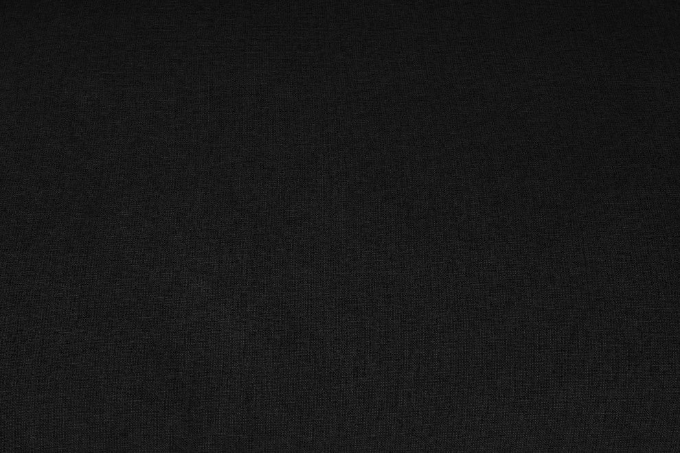 Serene Linen Textured Fabric Deluxe Comfort 2-Piece Modular Sofa, Black