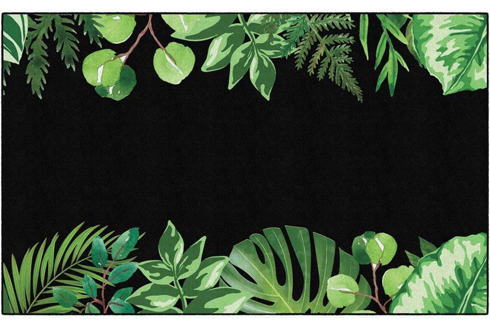 Flagship Carpets CA2014-28SG Simply Boho Greenery On Black