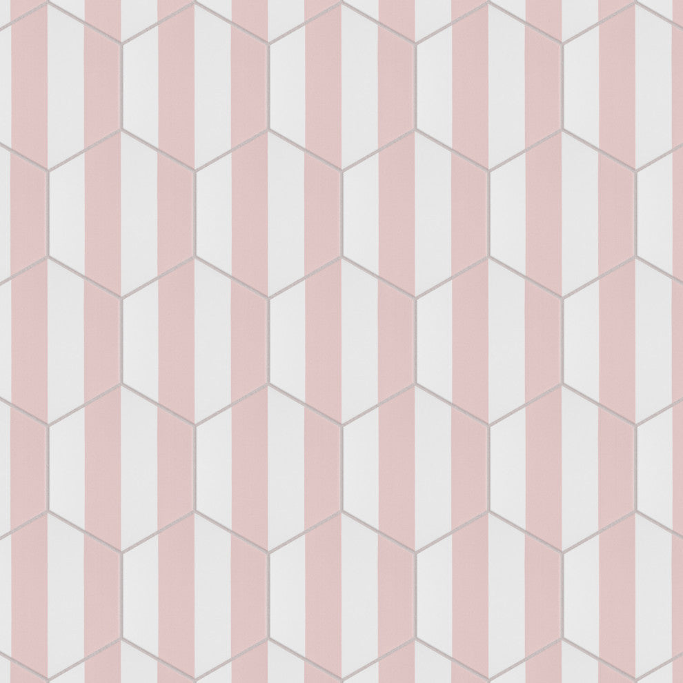 Porto Capri Hex Rose Porcelain Floor and Wall Tile